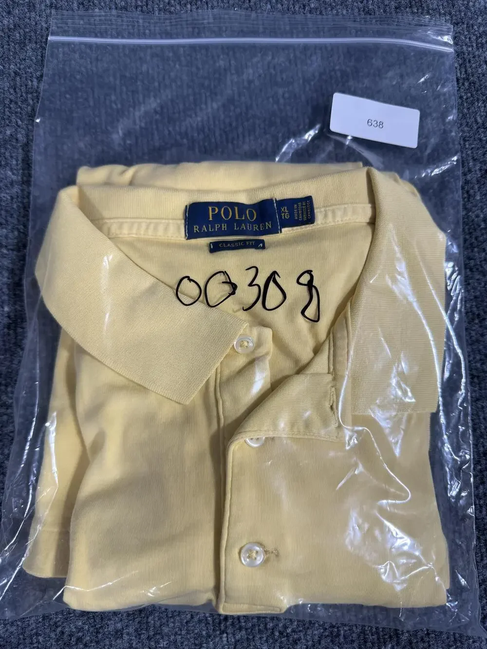 Polo Ralph Lauren Polo Shirt Mens XL Yellow Short Sleeve Classic Fit Casual Top